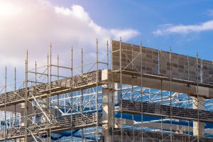 A building site sitting empty with no construction workers after inadequate safety measures lead to a building site accident